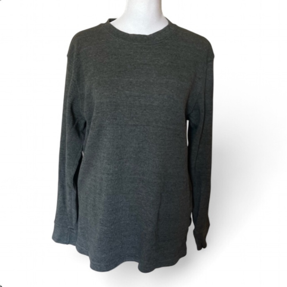Men’s Beverly Hills Polo Club Charcoal Gray Long Sleeve Thermal Tshirt size Lg
